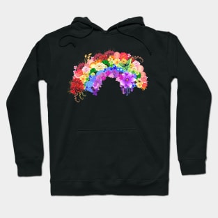 Kimono-Style Flower Rainbow Hoodie